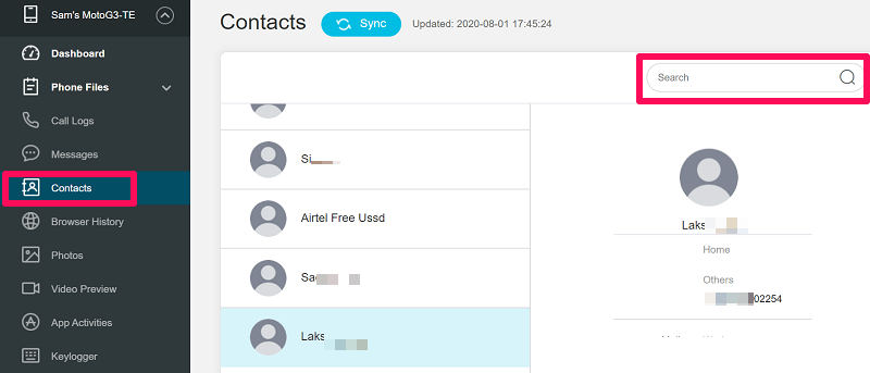 Espionner les contacts du conjoint