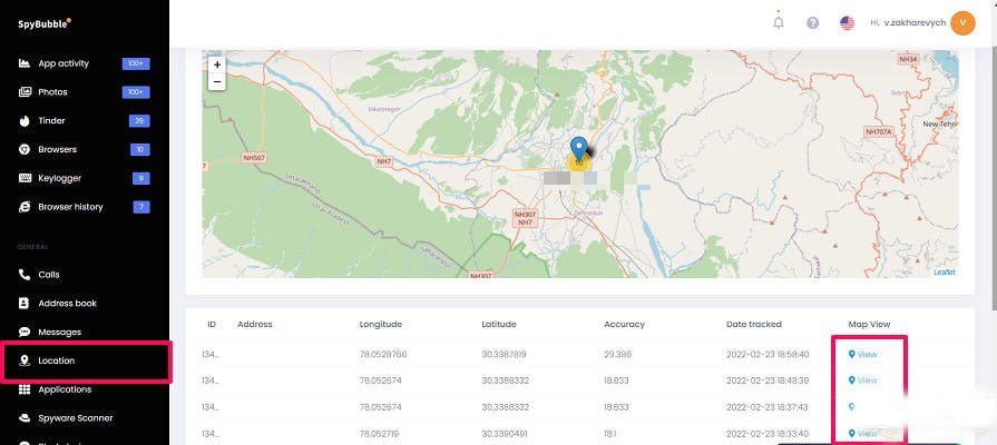 suivre l'emplacement de votre conjoint